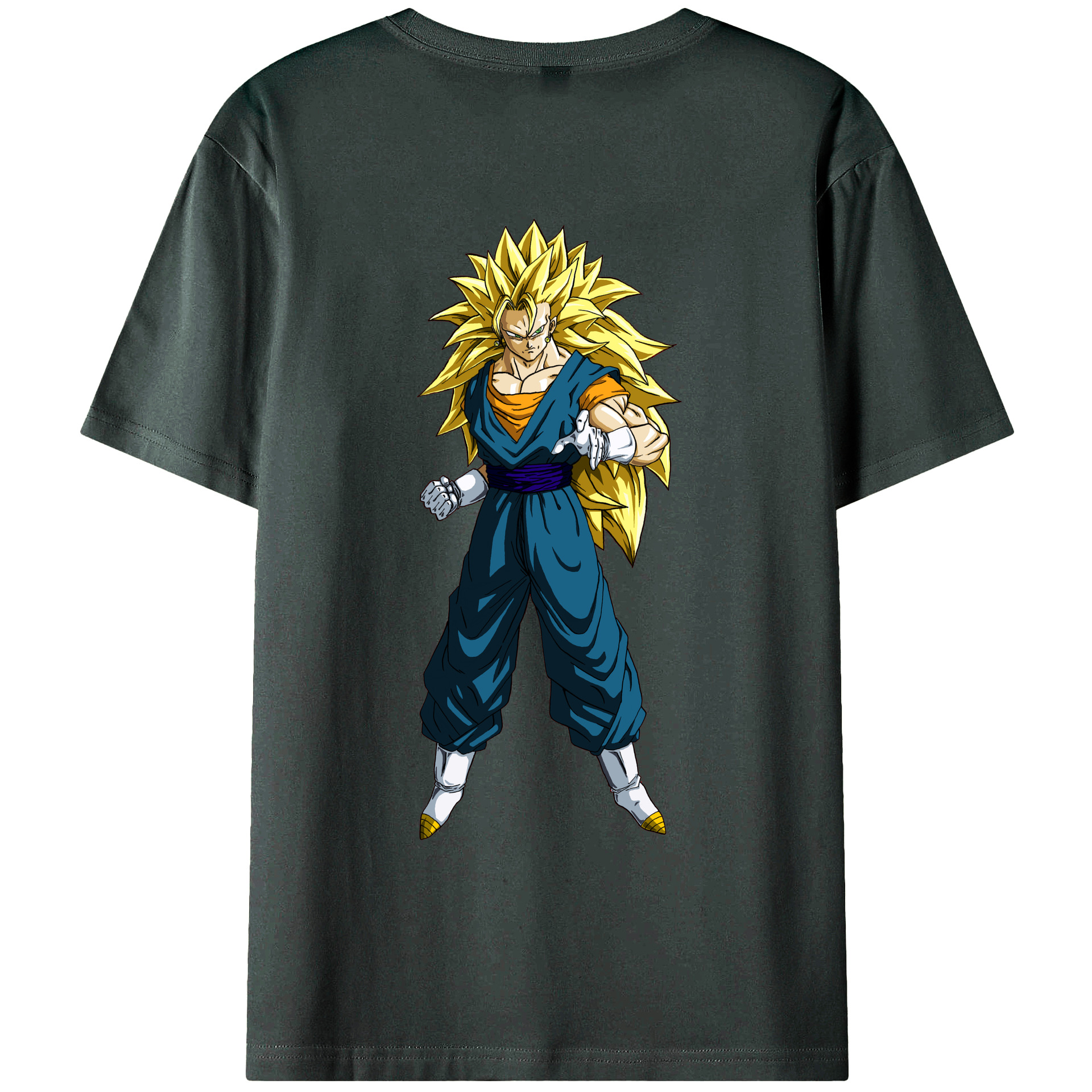 （画像用） ドラゴンボール ベジット DRAGON BALL Vegetto 綿100％ メンズ半袖Tシャツ（バックプリント） 通気性